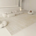 tapis moderne rayures horizontales motifs géométriques beige clair salon chambre polyester