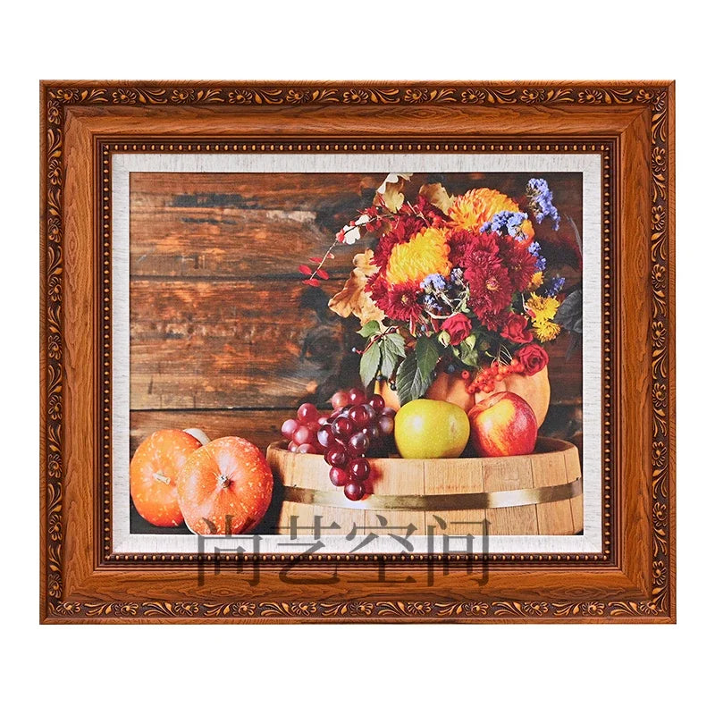 Cadre photo rouge vintage mural
