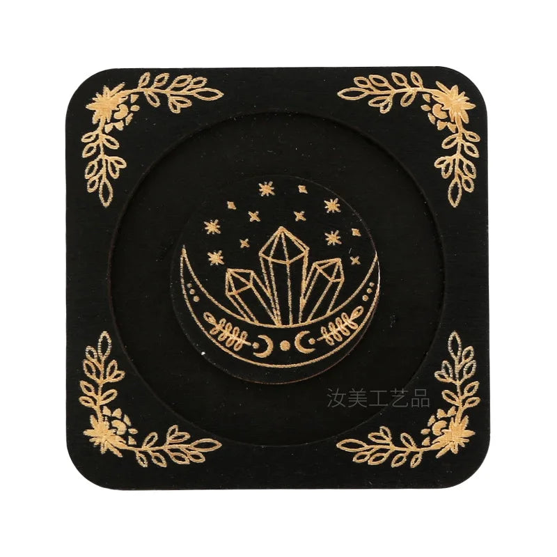 présentoir bois décoratif bohème étoiles lune bracelets marron doré spiritualité
