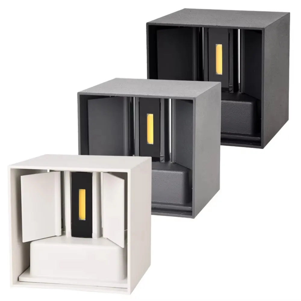 applique murale led contemporaine 12w 6w noir blanc hydrofuge 85265v