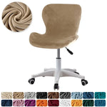 housse chaise velours beige clair siège salle manger moderne élastique