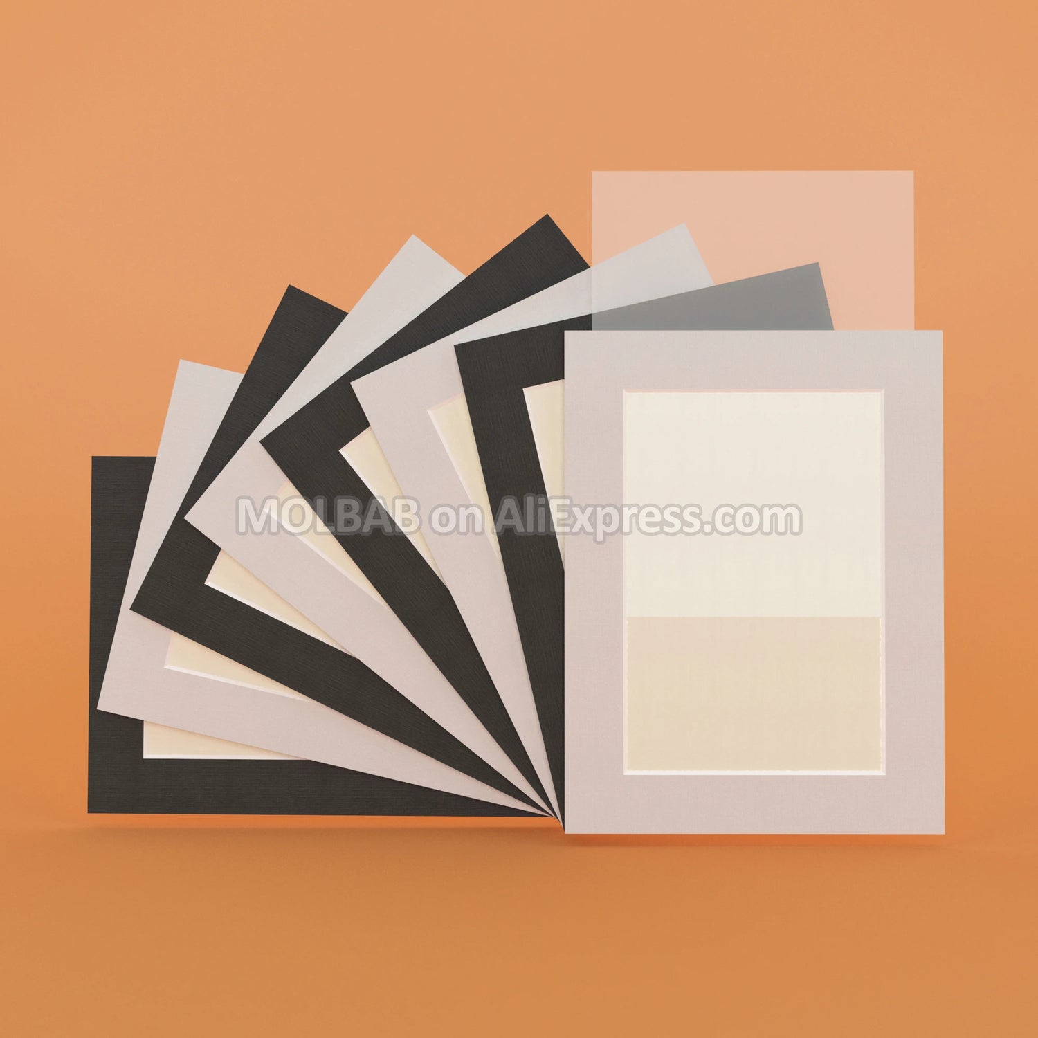 Lot de 8 cadres photo en carton blanc et noir