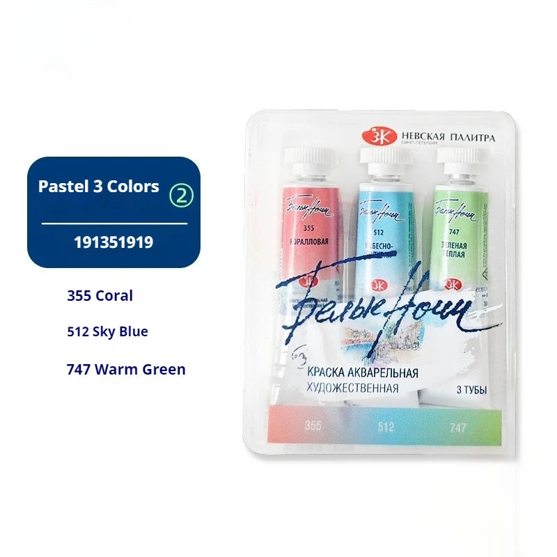 peinture l'aquarelle violet gris marron clair opacité artiste débutant palette trois couleurs résistance lumière