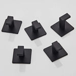 porte serviettes adhésifs modernes noir mat crochets alliage aluminium minimaliste salle bain cuisine