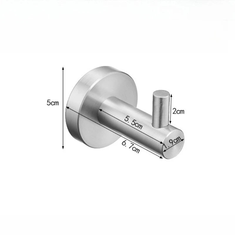 accessoires salle bain acier inoxydable finition brossée moderne porte serviettes porte rouleau papier toilette