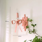 lustre rose clair rubans cristal vintage chic chambre enfant led moderne