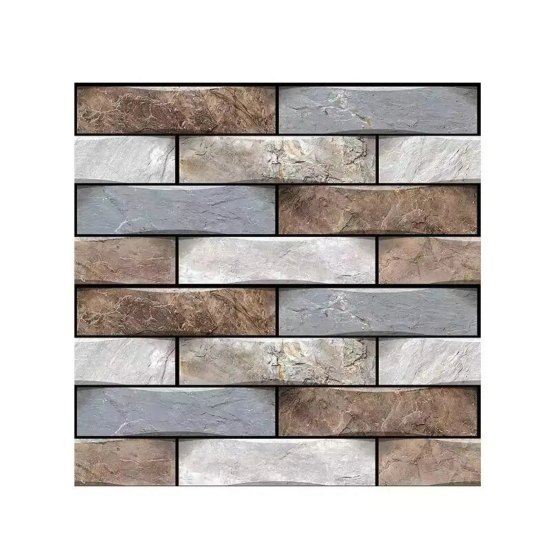 panneau mural 3d marbré moderne autocollant pvc résistant l'eau blanc gris noir