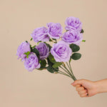 décoration intérieure bouquet roses artificielles violet rouge classique mariage anniversaire baby shower