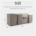 meuble bas multifonction moderne miroir gris buffet console décoration métal bois textures