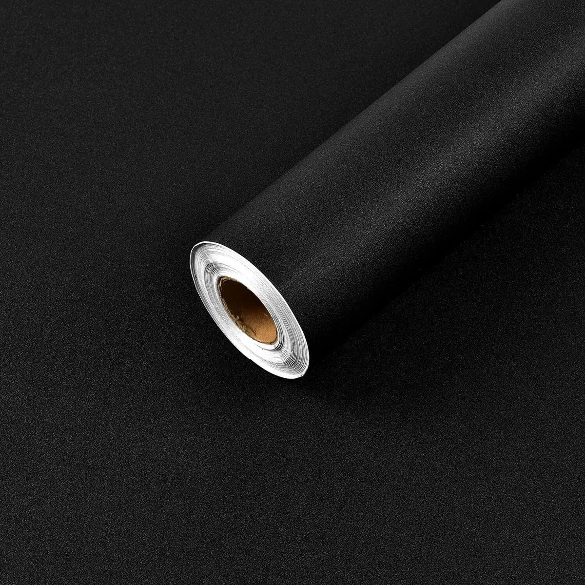 papier peint noir uni moderne adhésif vinyle pvc résistant humidité antimoisissures anti feu absorption