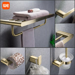 accessoires salle bain moderne porte serviettes doré porte savon porte gobelet porte lotion fixations
