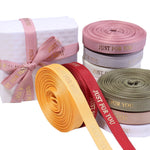 ruban polyester imprimé rayures just for you 10 yards beige rose gris blanc rouge