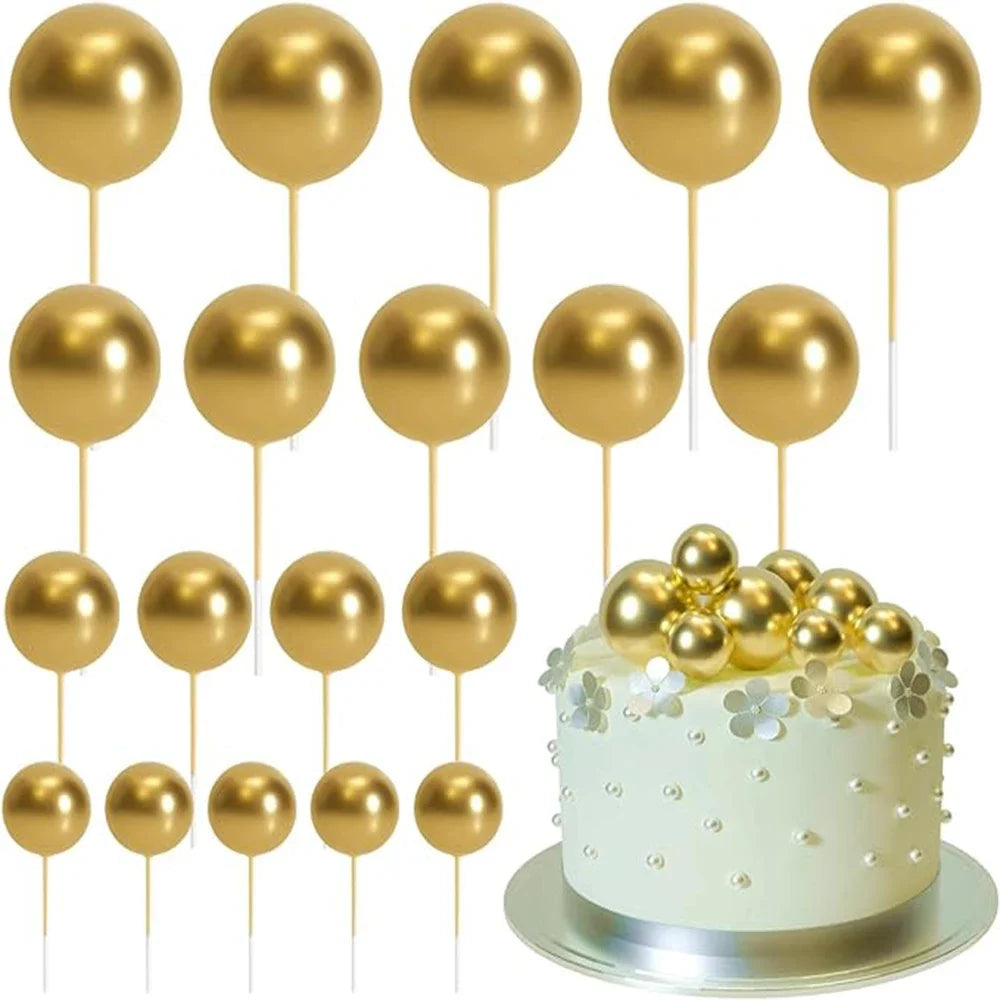 boules décoratives or rondes brillantes moderne anniversaire mariage noël baptême