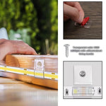 support auto adhésif invisible ruban led transparent rouge moderne pratique clip montage bande luminescente