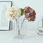 décoration intérieure hortensia artificiel bouquet soie blanc rose vert marron moderne minimaliste
