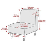 housse fauteuil gris feuilles stylisées polyester classique hand washable