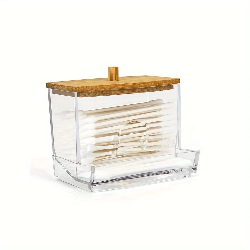 boîtes rangement coton tige transparentes moderne boites acrylique réutilisables minimaliste