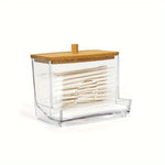boîtes rangement coton tige transparentes moderne boites acrylique réutilisables minimaliste