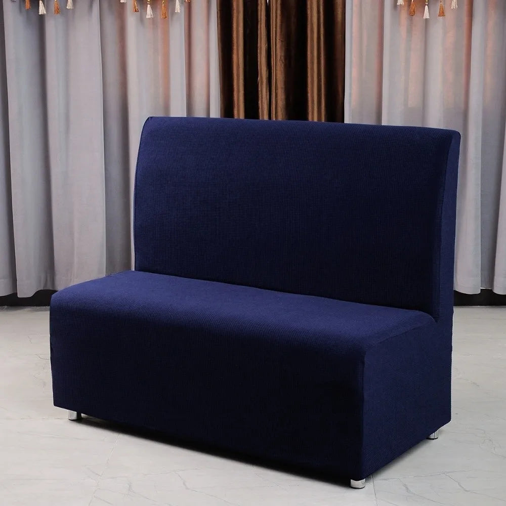 housse banc moderne tissu carreaux polyester lavable machine antidérapante bleu noir rouge