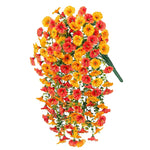 décoration murale guirlande florale artificielle cascade rose violet jaune blanc orange intérieur