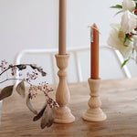 supports bougie bois naturel décoration classique rustique fixer chez soi chandelles incluses