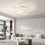 plafonnier led moderne blanc circulaire télécommande minimaliste contemporain interrupteur muralflux lumineux variable