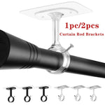 supports rideau transparents noirs modernes tringle rideaux autocollants sans perçage fixations murales anneaux boucles