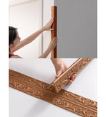 bordure auto adhésive ornements floraux 3d opaque classique décorative adhésive blanc marron roll decoration