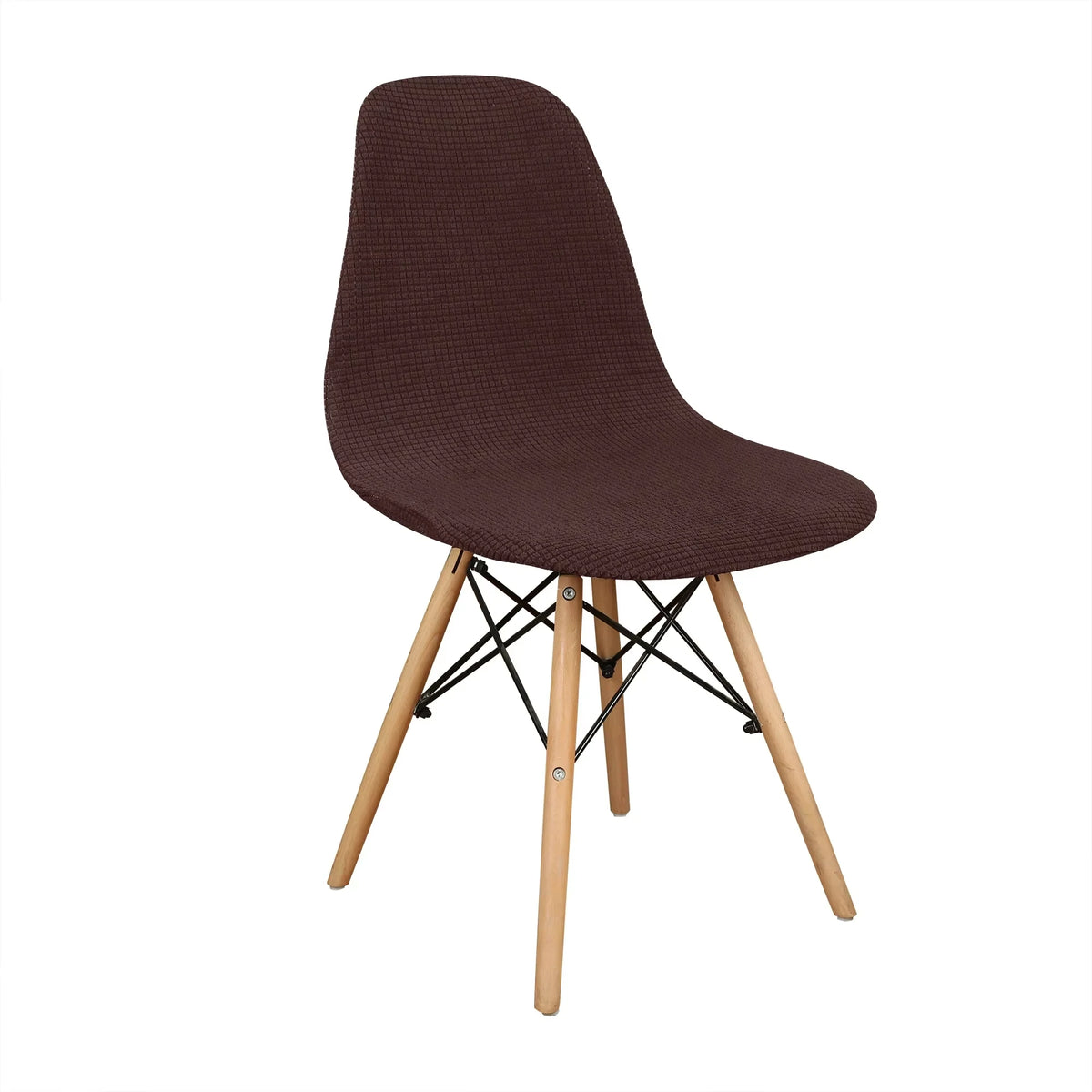 chaise scandinave velours beige moderne mariage banquet houssable réglable pieds bois structure métallique