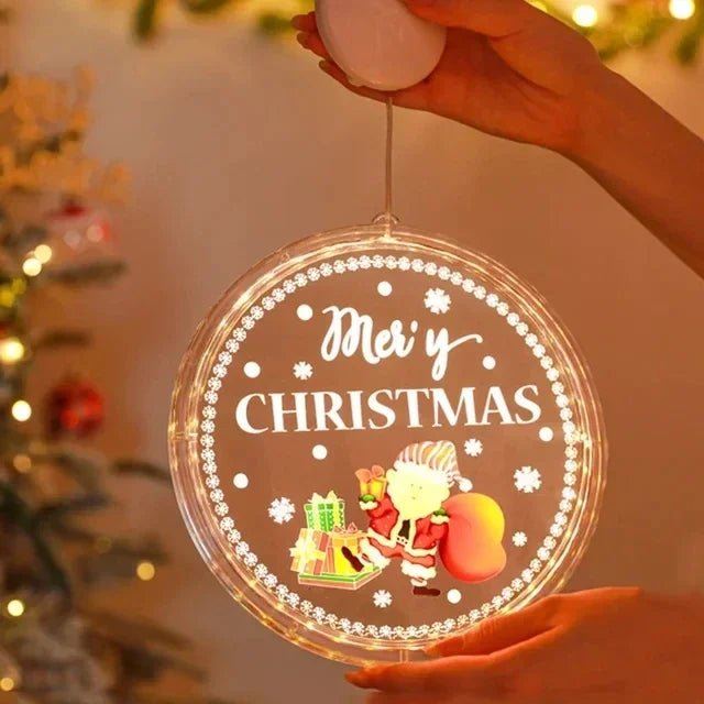 Père Noël et arbre de Noël en décoration lumineuse - Design original