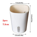 pots plantes autoarrosants blancs moderne 12.5cm 15cm 23cm ventilation grille tailles trous d'aération