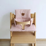 coussin chaise haute ours enfant marron clair confortable chevaux blancs vert olive