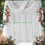rideaux transparents plissés romantiques élégants blanc rose poudré gaufrés bord inférieur 300 600 800
