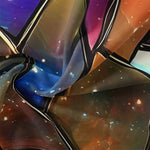 ensemble literie multicolore géométrique moderne housse couette taies d'oreiller brillantes effet galaxie double queen