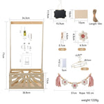 panier bébé bois rustique motifs floraux support mural accessoires enfant storage decoration chambre