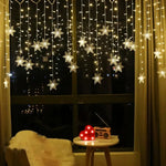guirlande lumineuse flocons neige blanc multicolore clignotante noël moderne étanche festive mariage