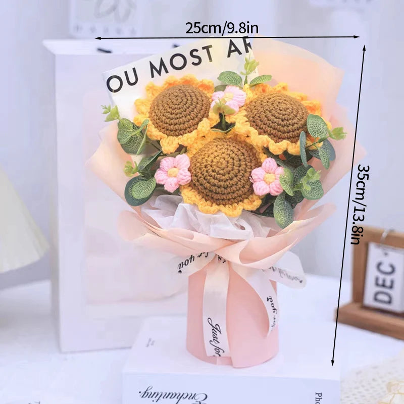 bouquet fleurs artificielles tournesols jaune orange blanc décoration mariage cadeau fête enseignants