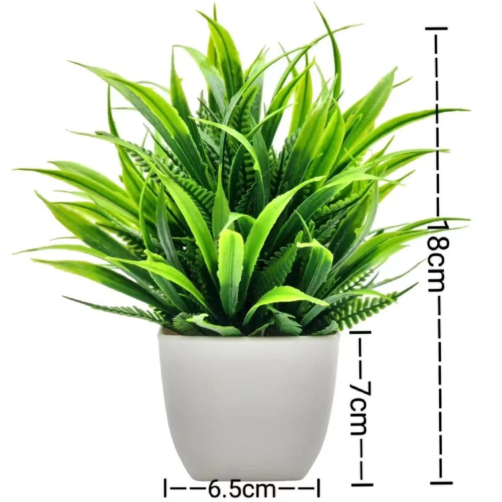 décoration extérieure plante artificielle moderne pot carré blanc branches feuilles vertes fleurs violettes minimalisteextérieur