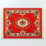 tapis sol persan motif floral classique franges décoration intérieur maison