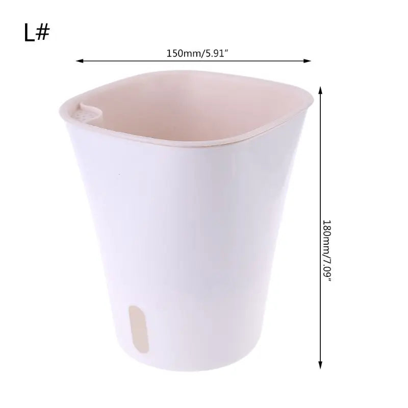 pots fleurs autoarrosants blanc rose moderne minimaliste trou