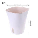 pots fleurs autoarrosants blanc rose moderne minimaliste trou