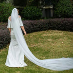 voile mariée transparent polyester classique élégant clips cheveux blanc crème simple erotique erotique erotique