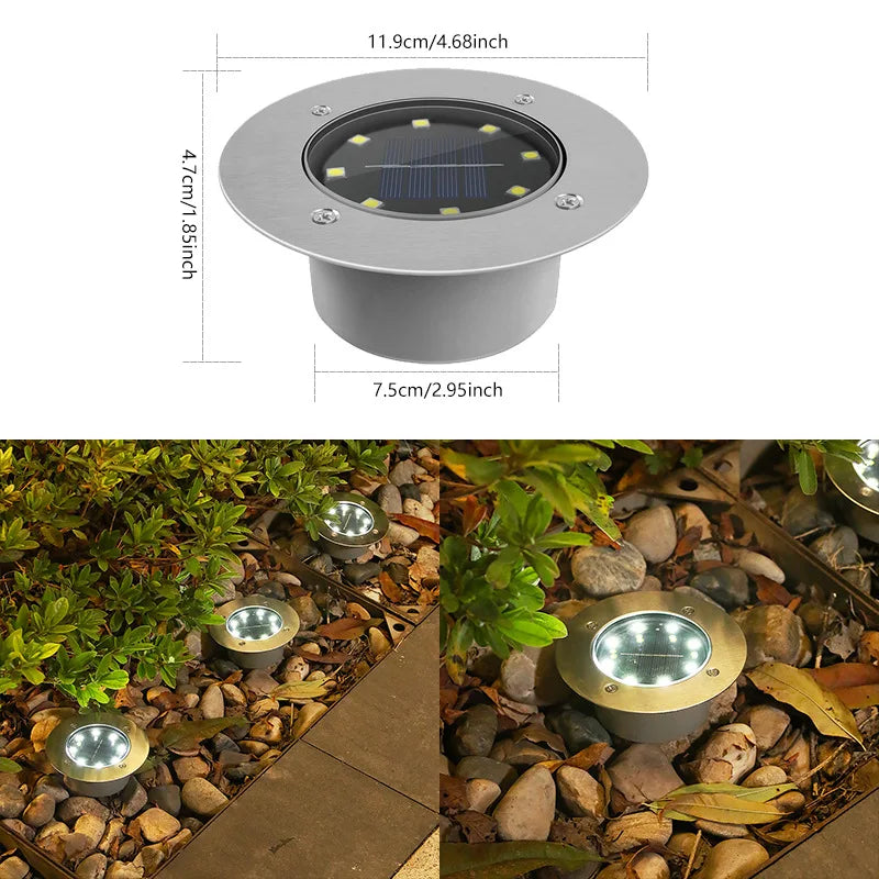 lampe solaire moderne dorée ip65 led diodes autoinstallation extérieure jardin