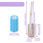brosse toilette rechange blanche bleue violet jaune moderne kit nettoyage salle bain