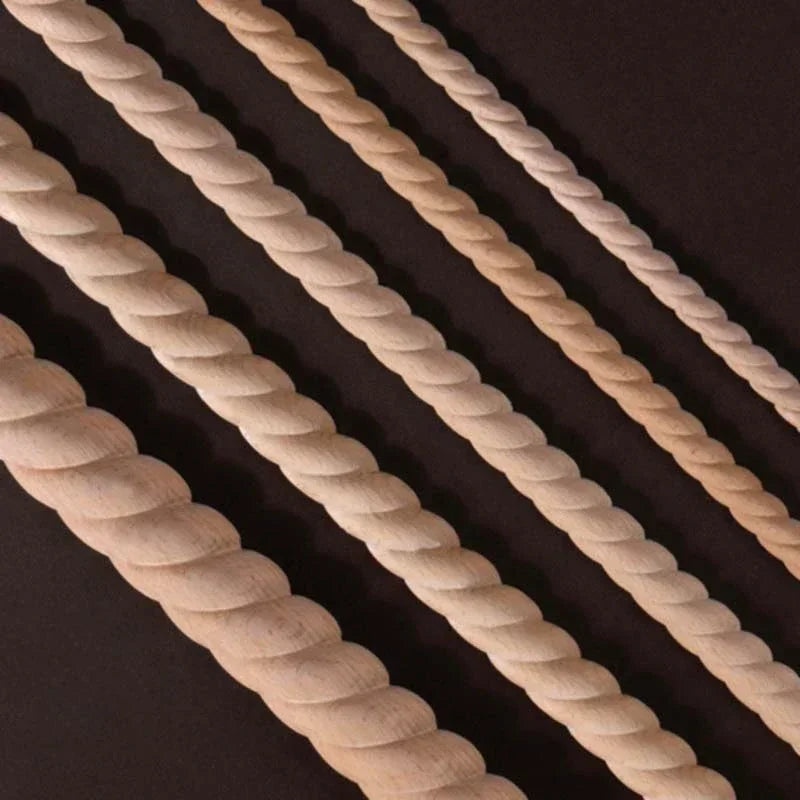 corde torsadée bois sculptée vintage classique non peinte beige clair décoration meuble architectureintérieur