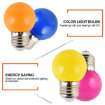 ampoule led rouge jaune blanche globe boule e27 vis bleue moderne chambre décoration noël