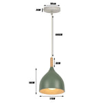 suspension lumineuse moderne vert conique câble suspendu salon chambrehôtel