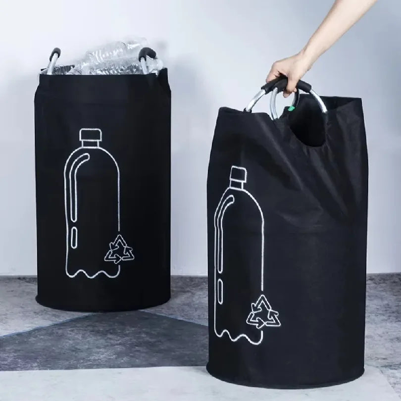 sac pliable rangement noir bouteille recyclage poignées moderne minimalisteiaux elegantespace