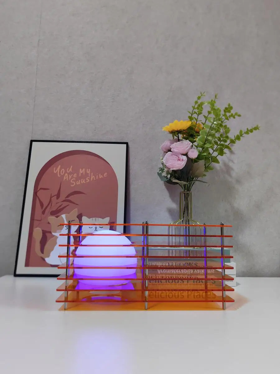 lampe led rechargeable noir orange bleu vert blanc moderne transparent ip65 télécommande