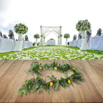 guirlande fruits naturelle citrons feuilles vertes décoration intérieure mariage anniversaire festive rustique